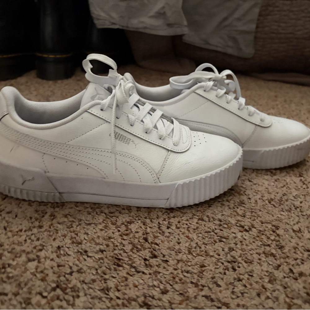 PUMA Women's All-White Sneakers